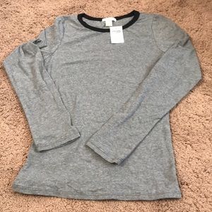 Gray long sleeve top